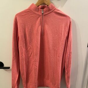 Peter Millar Pink Zip Up Shirt